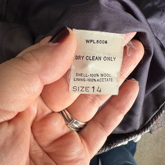 Jack Winter Vintage 100% Pure Wool Women's Blazer Plaid Tweed Size 14 - Picture 7 of 9